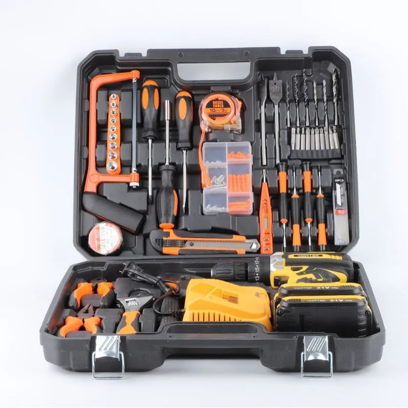 Brushed Cordless Impact Drill, 21 V, 118-Piece Set, view 3