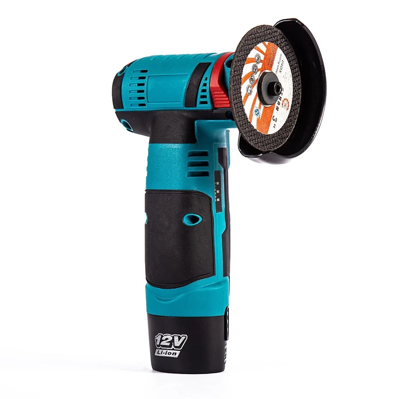 Mini Cordless Angle Grinder, 12 V, with Saw Blade, view 3